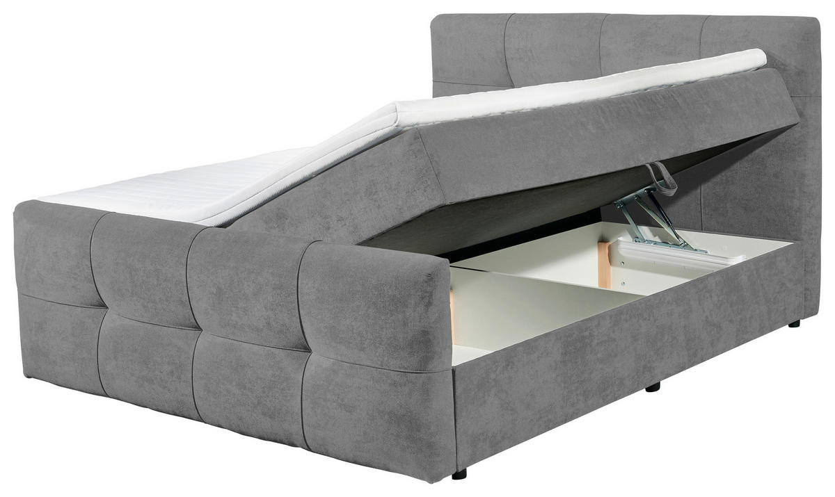 BOXBETT 180/200 cm  in Dunkelgrau  - Dunkelgrau, Modern, Holzwerkstoff/Kunststoff (180/200cm) - MID.YOU