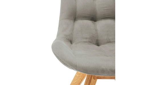 STUHL Flachgewebe Hellgrau - Hellgrau, KONVENTIONELL, Holz/Textil (56/84/63cm) - Carryhome