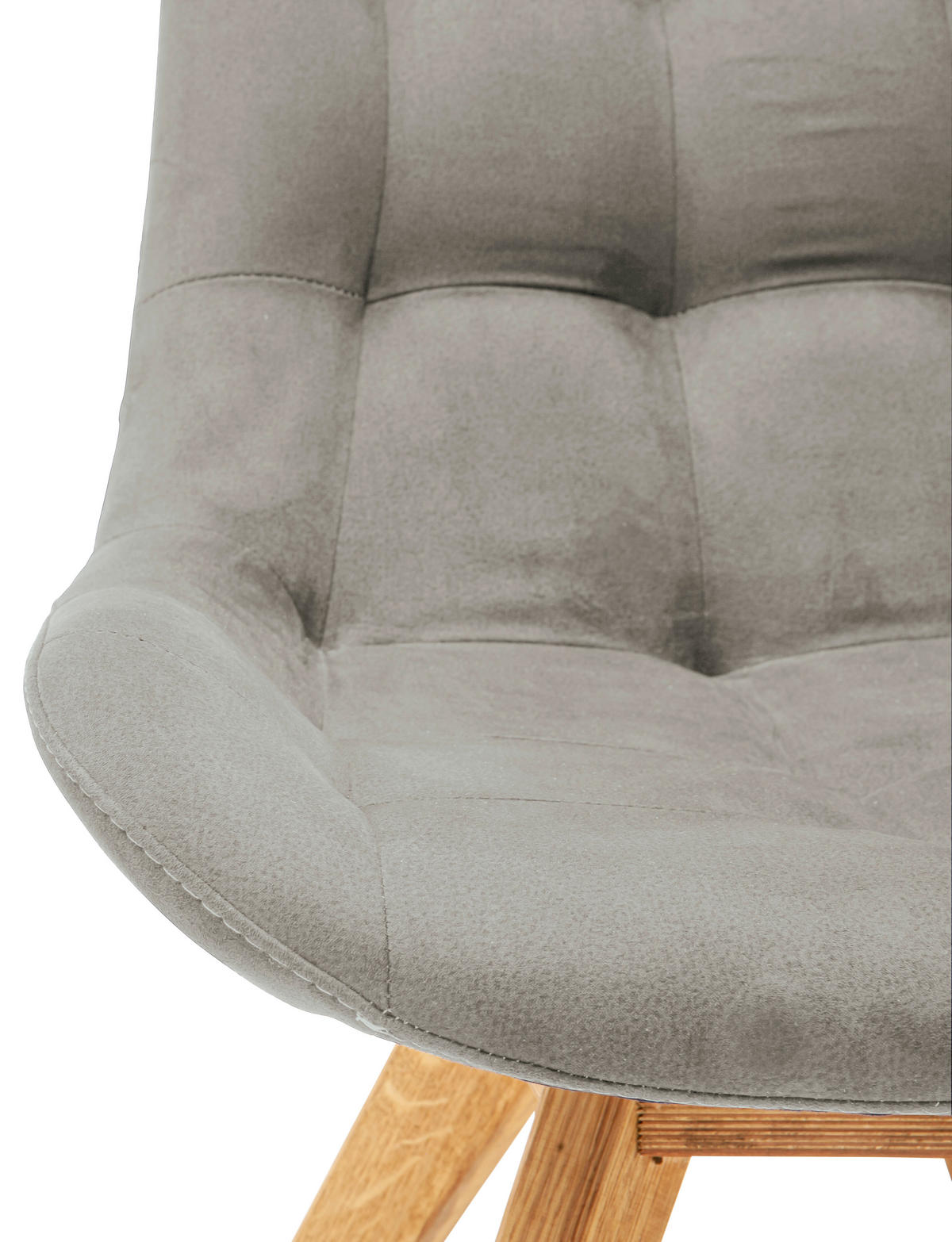 STUHL  in Flachgewebe  - Hellgrau, Konventionell, Holz/Textil (56/84/63cm) - Carryhome