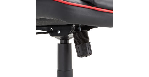 GAMINGSTUHL Rot, Schwarz Metall, Kunststoff, Textil   - Rot/Schwarz, Design, Kunststoff/Textil (67/113-123/71cm) - Xora