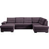 WOHNLANDSCHAFT in Webstoff Violett  - Dunkelbraun/Violett, Konventionell, Kunststoff/Textil (166/319/183cm) - Cantus