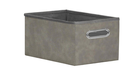 REGALKORB 34/23/18 cm - Taupe, Design, Kunststoff/Textil (34/23/18cm) - Ambia Home