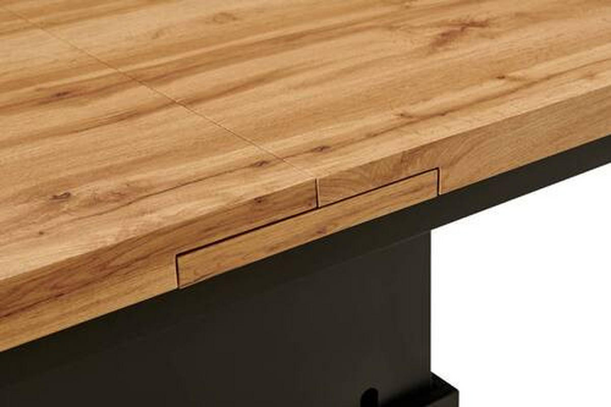 SOFFBORD i trä 135-160/75/51-79,9 cm  - svart/ekfärgad, Design, trä (135-160/75/51-79,9cm) - Livetastic