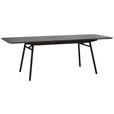 ESSTISCH Schwarz, Dunkelbraun rechteckig  ausziehbar  - Dunkelbraun/Schwarz, Trend, Holzwerkstoff/Metall (180-230/90/75cm) - Carryhome