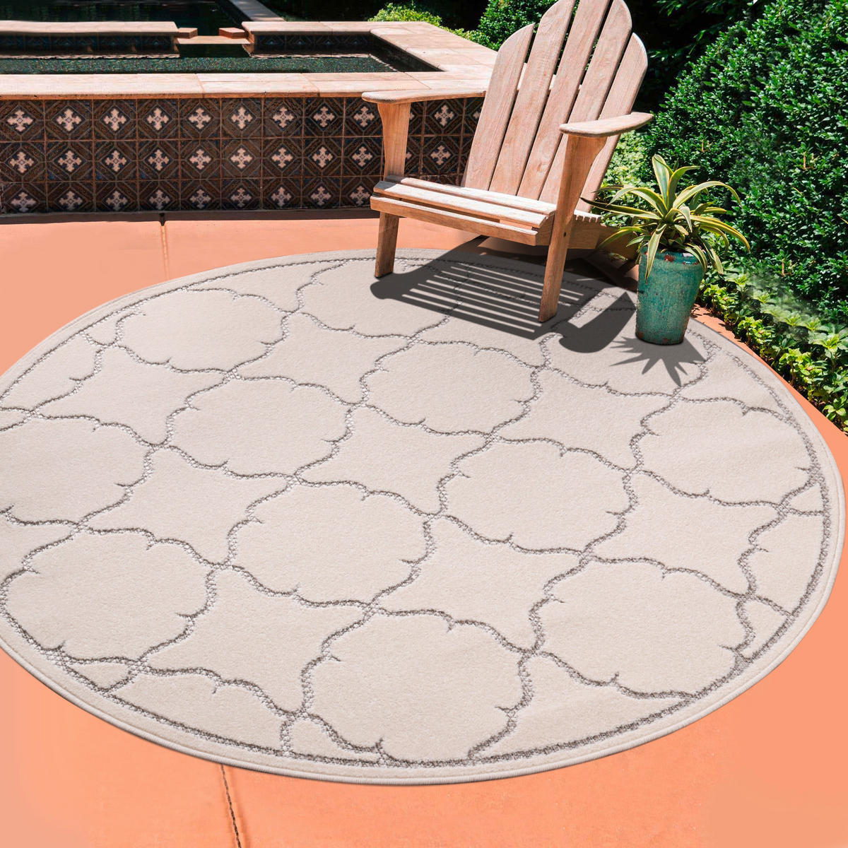 TEPIH ZA UNUTAR./VANJ. UPORAB  150 cm  krem  Berlin  - krem, Lifestyle, tekstil/plastika (150cm)