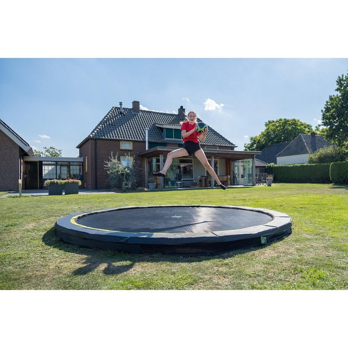 TRAMPOLIN 244/20 cm  - Schwarz, KONVENTIONELL, Kunststoff/Metall (244/20cm) - EXIT Toys