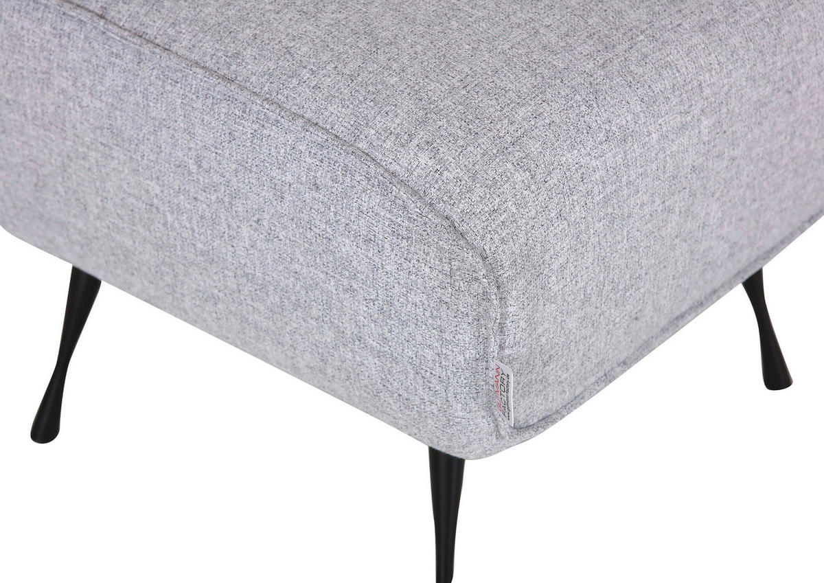 PALL i textil ljusgrå  - ljusgrå/svart, Design, metall/textil (60/49/53cm)