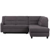 ECKSOFA in Chenille Schieferfarben  226/208 cm  - Schieferfarben/Schwarz, KONVENTIONELL, Textil (226/208cm) - Sedda