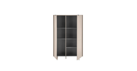 HIGHBOARD Schwarz, Kaschmir  95/134/38 cm  - Kaschmir/Schwarz, MODERN, Holzwerkstoff/Metall (95/134/38cm) - Carryhome