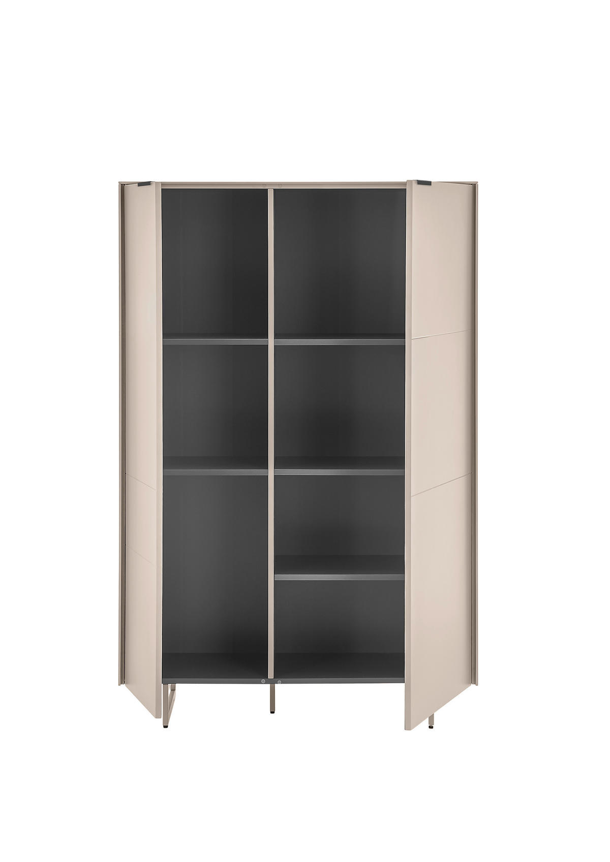 HIGHBOARD Schwarz, Kaschmir  95/134/38 cm  - Kaschmir/Schwarz, MODERN, Holzwerkstoff/Metall (95/134/38cm) - Carryhome