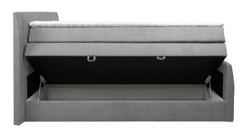 PAT BOXSPRING 160x200 cm  in gri  - gri, Modern, material pe bază de lemn (160/200cm) - Carryhome