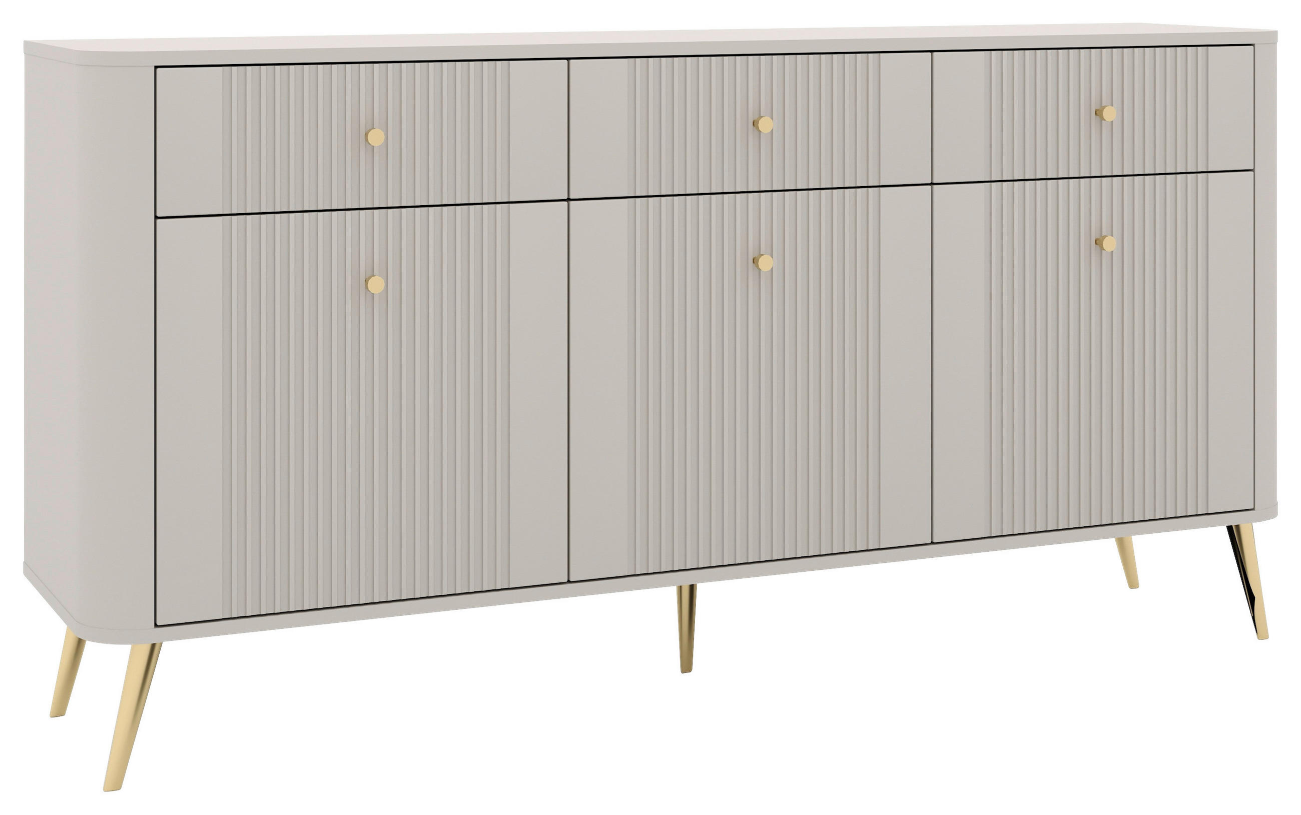 SIDEBOARD Avanti  in 165/87,5/39 cm  - Kaschmir/Goldfarben, Design, Holzwerkstoff/Metall (165/87,5/39cm) - Boxxx
