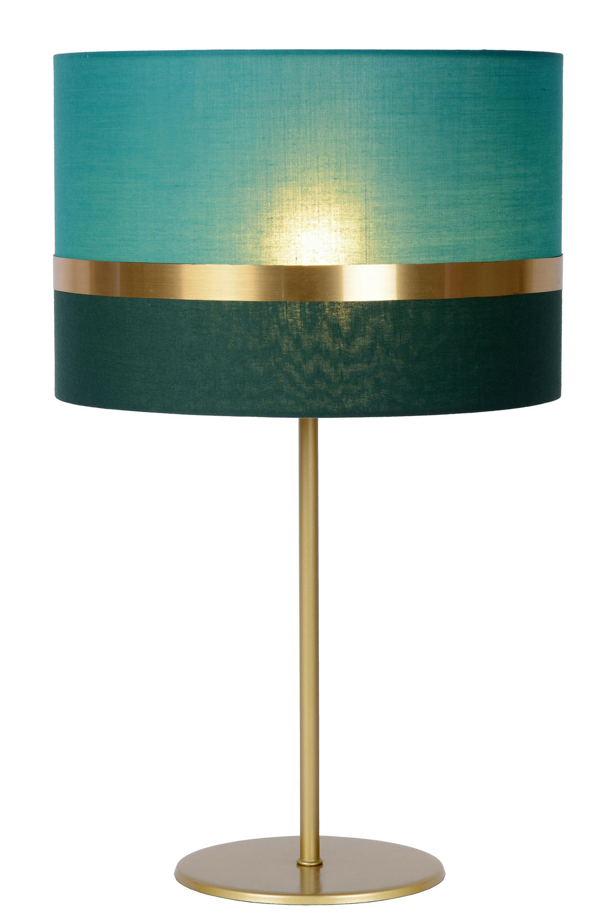TISCHLEUCHTE - Goldfarben/Grün, Design, Textil/Metall (30/30/50cm) - Lucide
