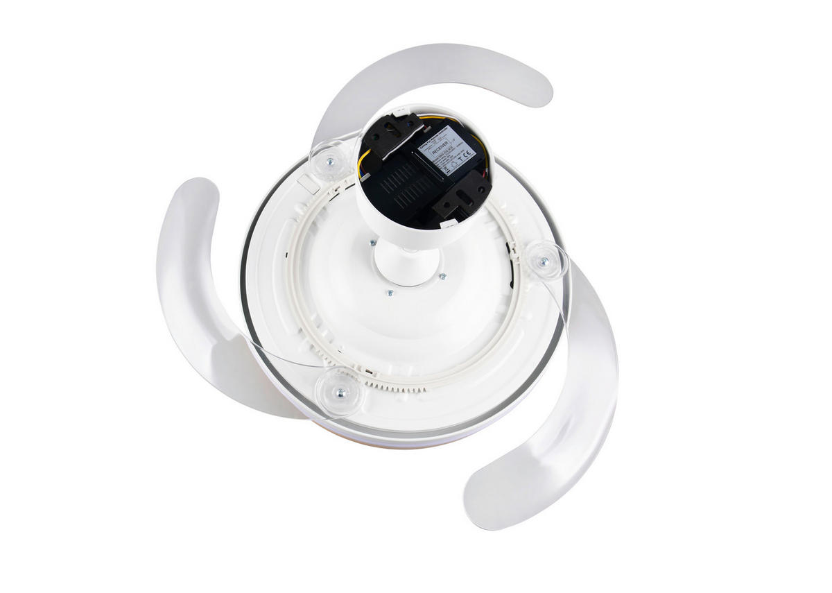 DECKENVENTILATOR - Klar/Braun, Design, Kunststoff/Metall (106/42cm)