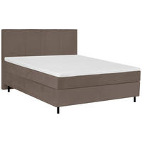 BOXSPRINGBETT 180/200 cm  in Braun  - Schwarz/Braun, Design, Textil/Metall (180/200cm) - Welnova