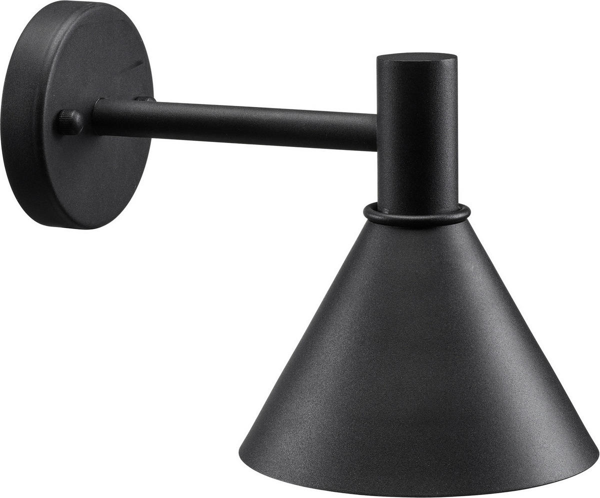 VÄGGLAMPA UTOMHUS - svart, Basics, metall (30/18/20cm)