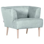 SESSEL Cord Hellblau    - Buchefarben/Hellblau, Design, Holz/Textil (85/71/80cm) - Hom`in