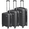 REISEKOFFERSET Anthrazit 3-teilig  - Anthrazit, Basics, Kunststoff/Textil - Novel