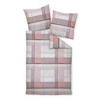 BETTWÄSCHE DAVOS Biber 135/200 cm  - Dunkelrosa/Lila, Basics, Textil (135/200cm) - Janine