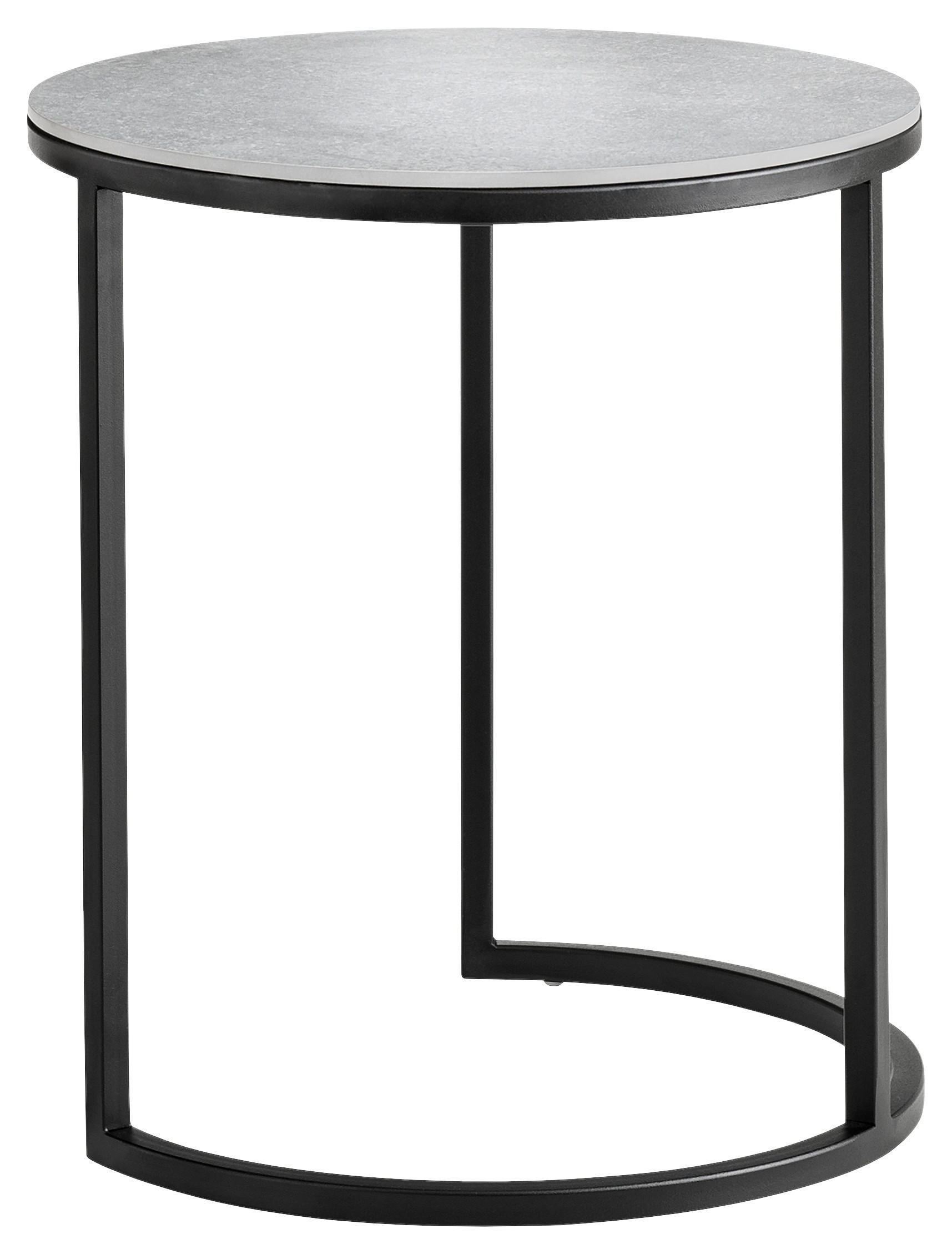 BEISTELLTISCH in Metall  - Schwarz/Grau, Design, Keramik/Metall (39/39/48cm) - Johann Jakob