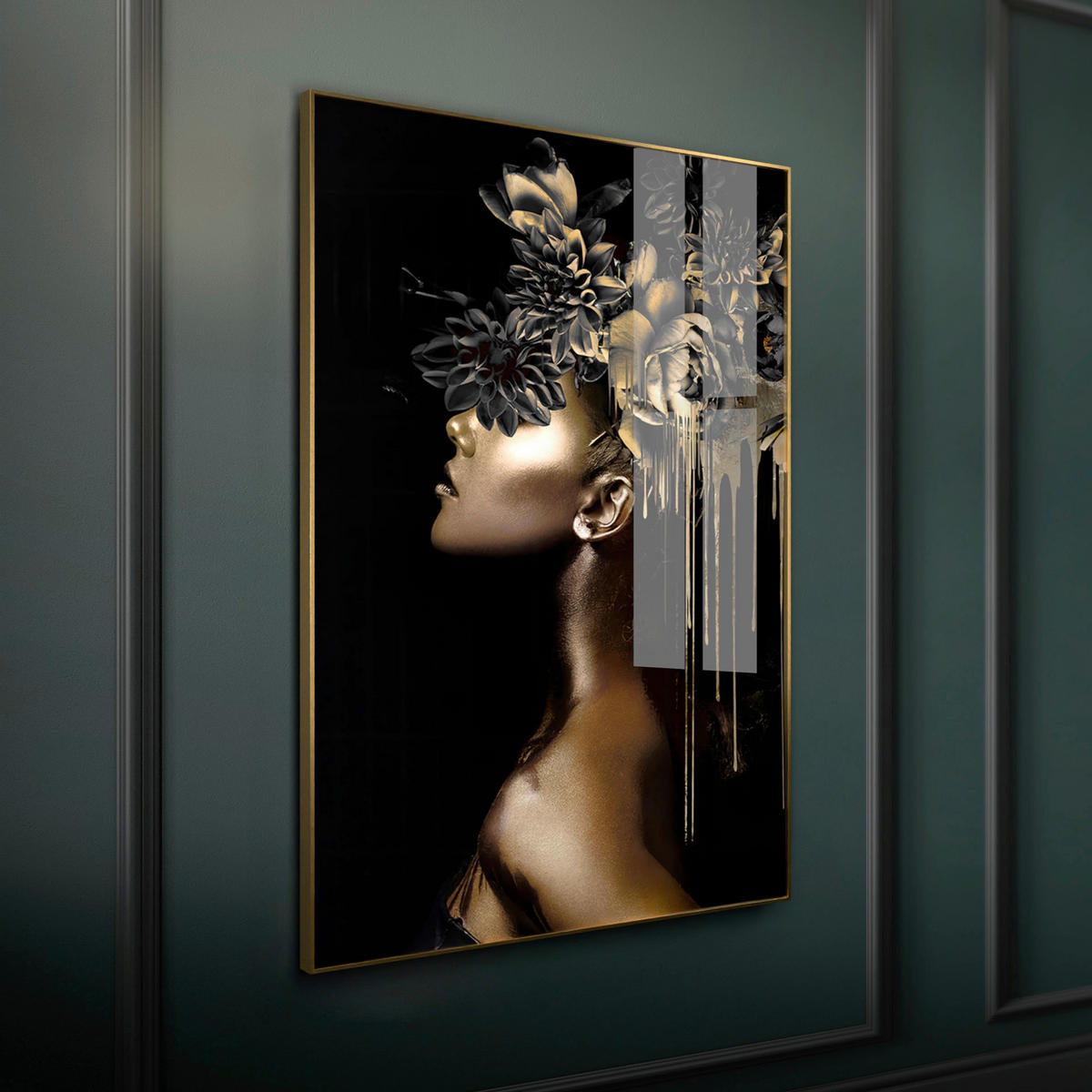 GLASBILD Frauen 80/120 cm  - Multicolor, Basics, Glas/Holz (80/120cm)