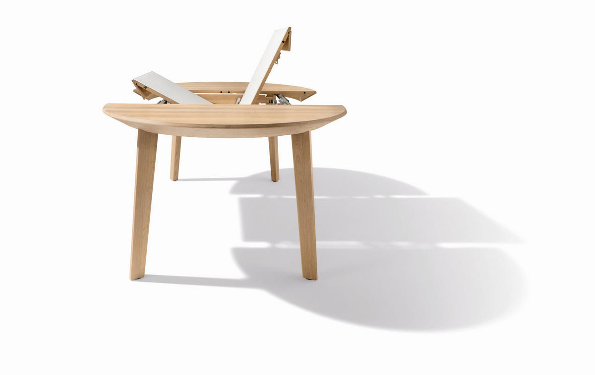 ESSTISCH in Holz, Glas 110(160)/110(160)/75 cm  - Eichefarben, Design, Glas/Holz (110(160)/110(160)/75cm) - Team 7
