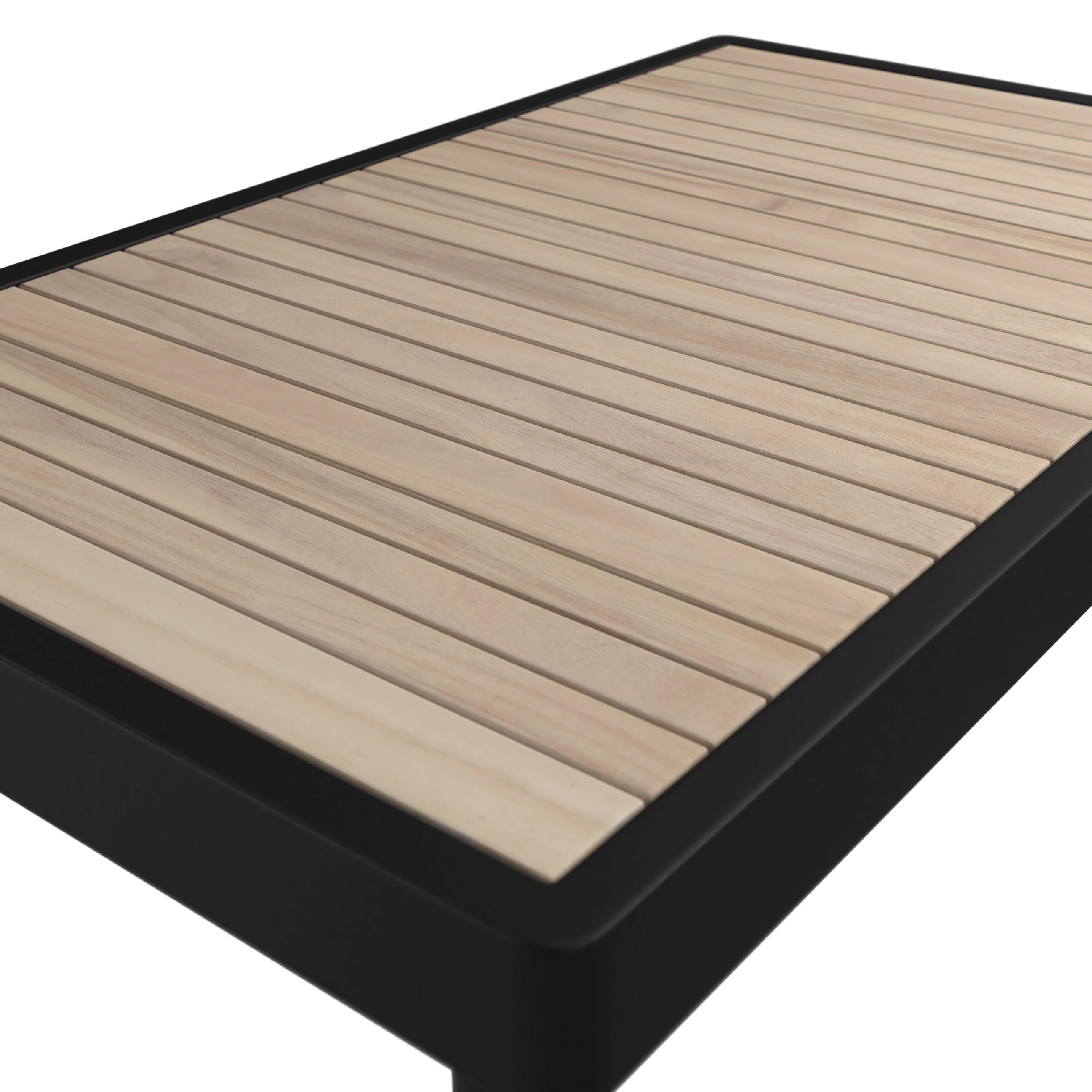 GARTENGARNITUR 3-teilig  - Schwarz/Grau, KONVENTIONELL, Holz/Metall (186/227cm) - Ambia Garden