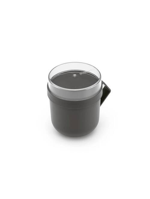 KRABIČKA NA OBĚD  plast 0,6 l - tmavě šedá, Basics, plast (11/13cm) - Brabantia