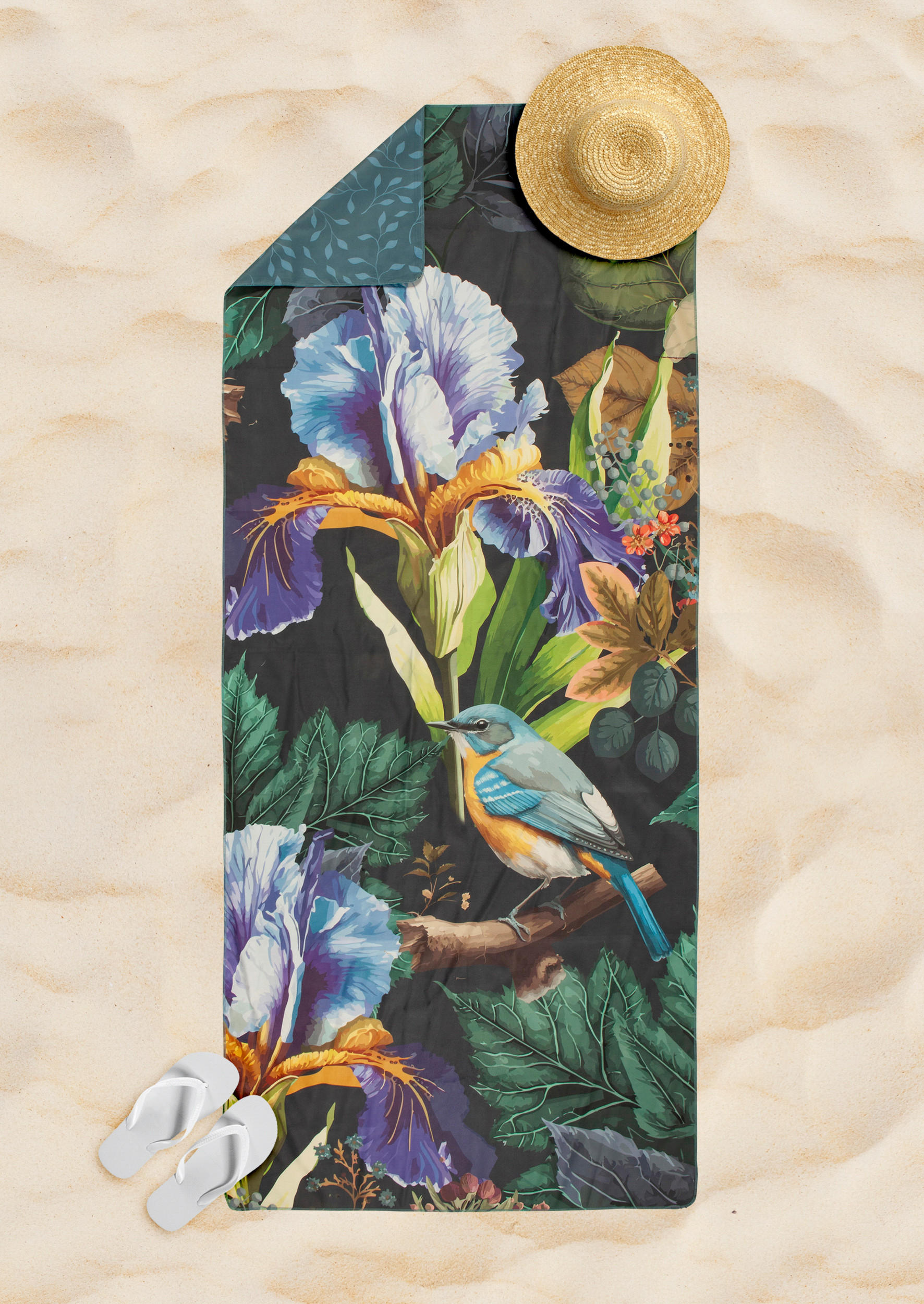 SPORTHANDTUCH 75/180 cm Descanso Anthrazit, Multicolor  - Anthrazit/Multicolor, Design, Textil (75/180cm)
