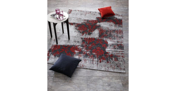 VINTAGE-TEPPICH 40/60 cm Diana Melody Grau, Rot - Rot/Grau, Trend, Textil (40/60cm) - Novel
