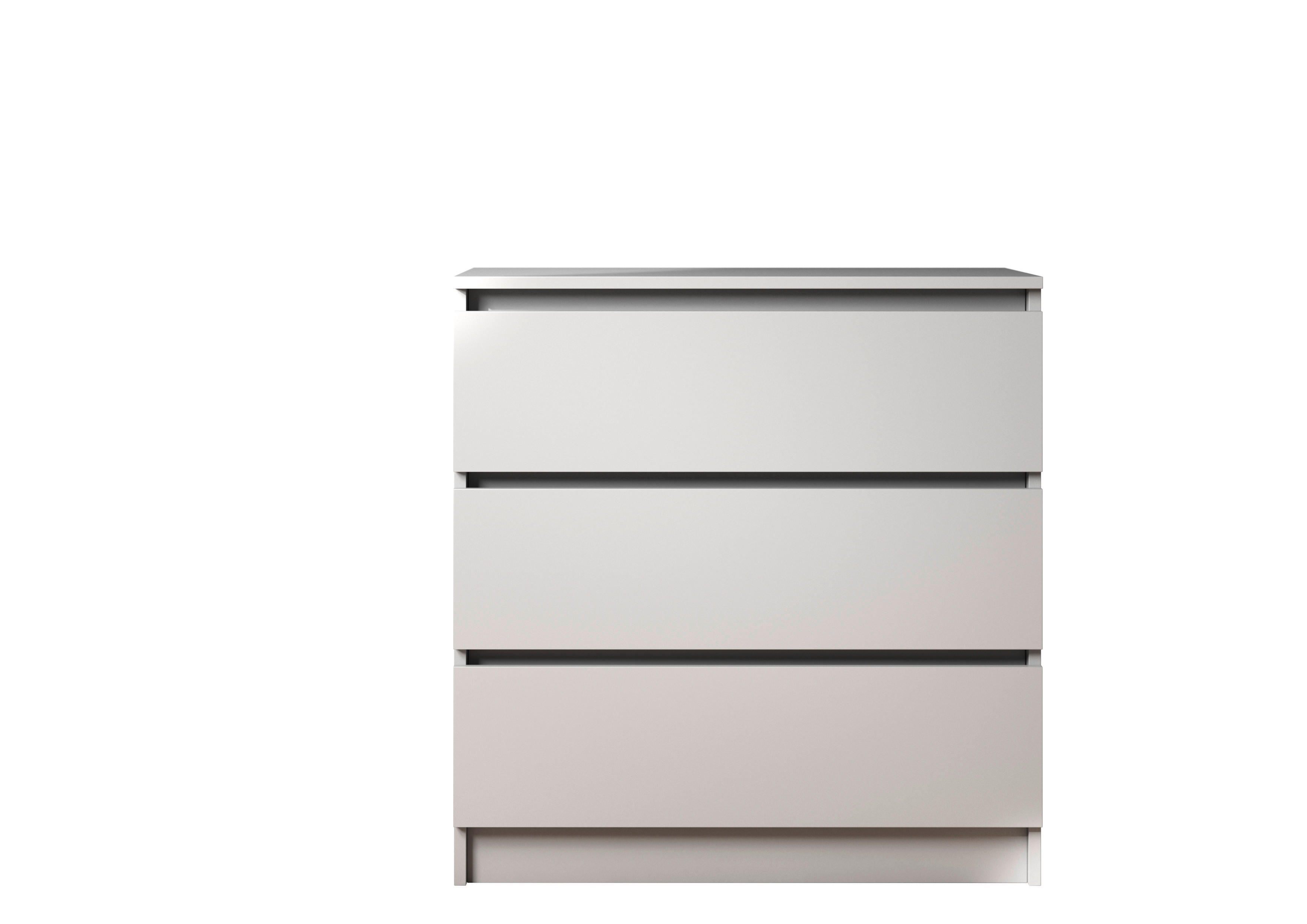 KOMODA   80/77/42 cm   bijela  - bijela, Design, drvni materijal (80/77/42cm)