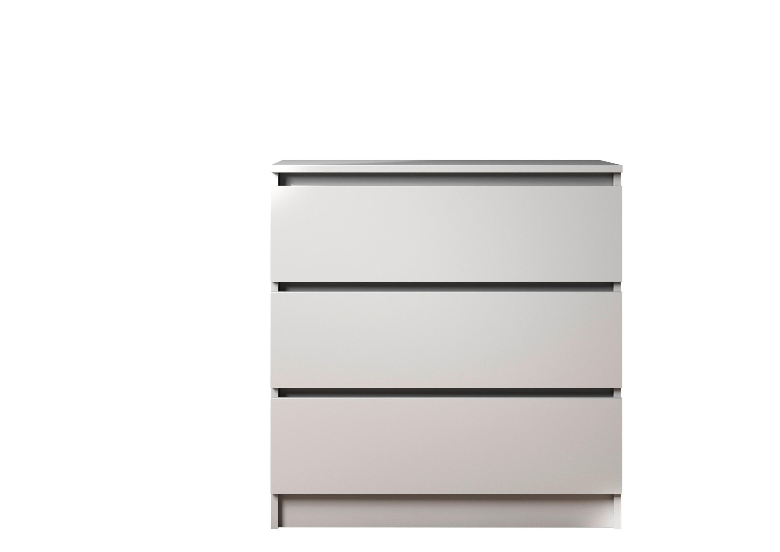 KOMODA 80/77/42 cm bijela - bijela, Design, drvni materijal (80/77/42cm)