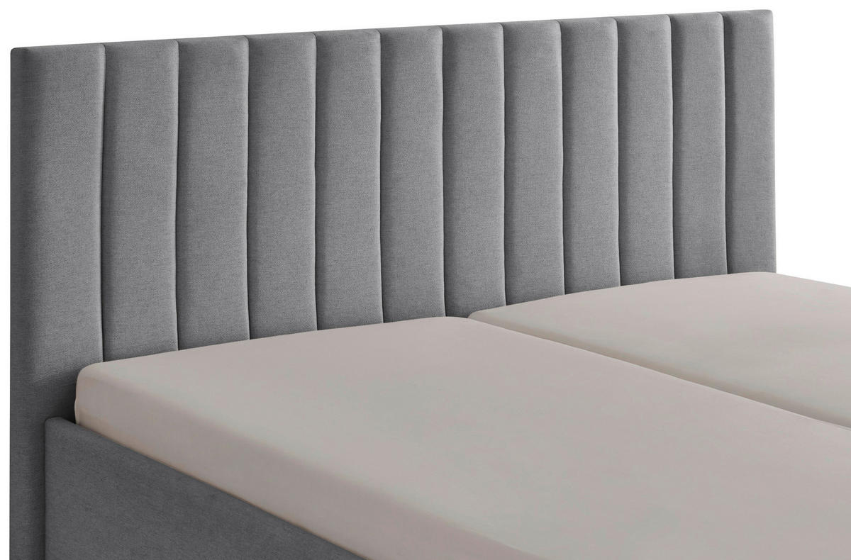 POLSTERBETT 180/200 cm  in Anthrazit  - Anthrazit/Schwarz, Design, Holz/Textil (180/200cm) - Boxxx