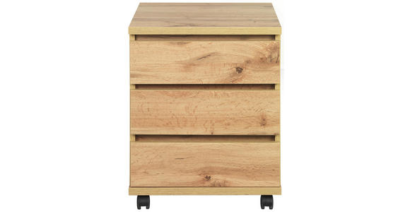 ROLLCONTAINER - Eichefarben, KONVENTIONELL, Holzwerkstoff/Kunststoff (45/57/39,6cm) - Hom`in