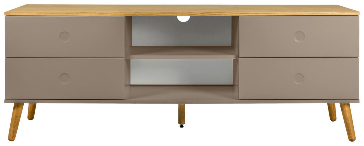 TV-ELEMENT - Taupe/Eichefarben, Design, Holz/Holzwerkstoff (162/60/43cm)