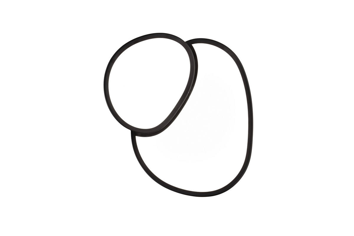 LED-DECKENLEUCHTE Rise 43,5/11,5/36 cm   - Schwarz, Design, Metall (43,5/11,5/36cm) - Trio Leuchten