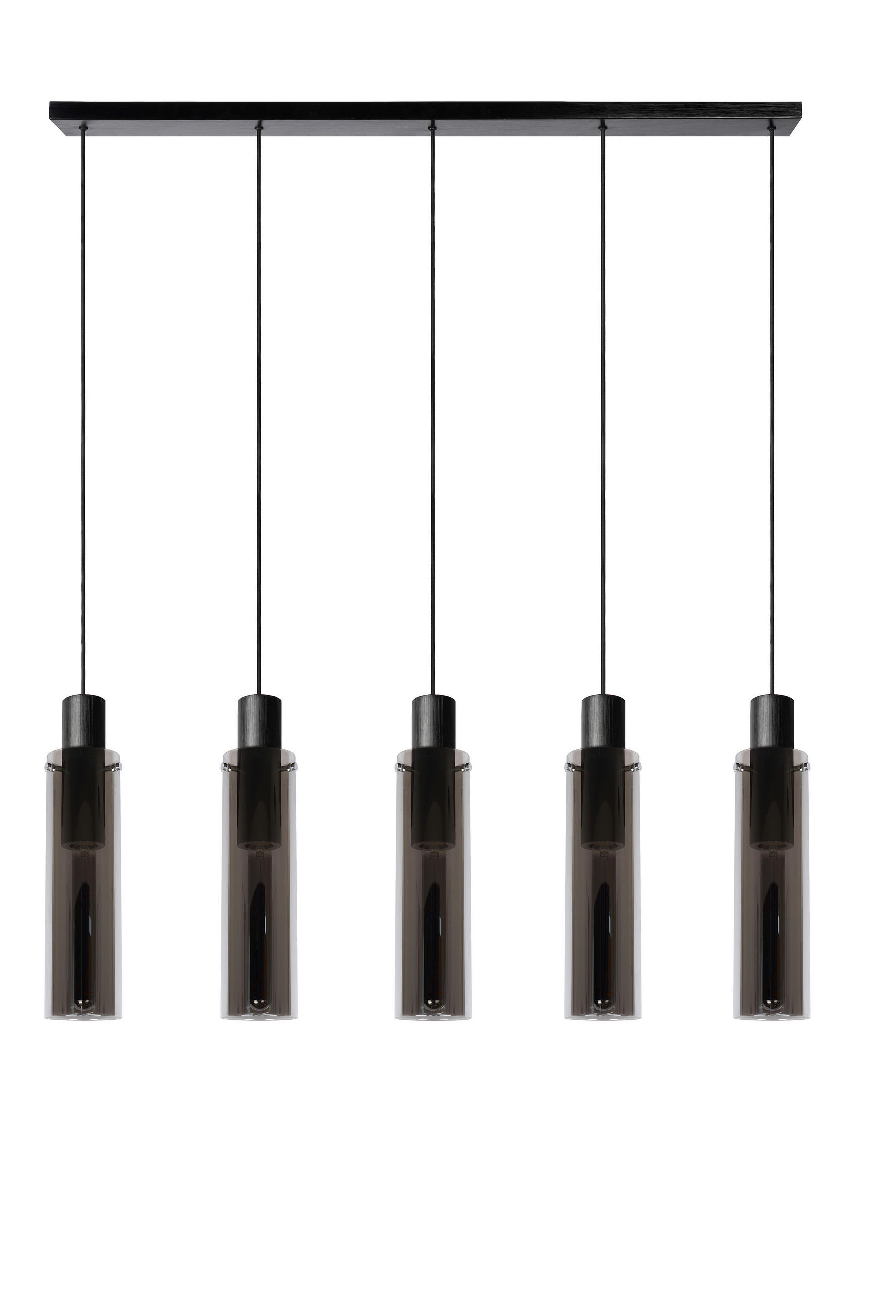 HÄNGELEUCHTE Orlando 112/10/172 cm   - Hellgrau, Design, Glas (112/10/172cm) - Lucide