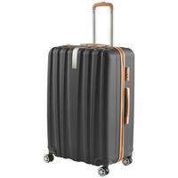 REISEKOFFER Braun, Dunkelgrau  - Dunkelgrau/Braun, Basics, Kunststoff/Metall (48/77/29cm) - Novel