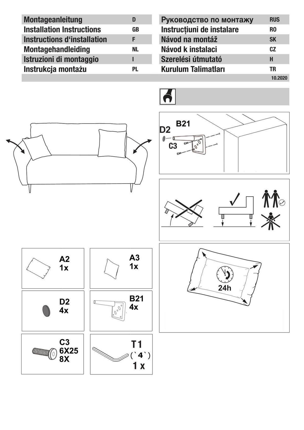 2-SITZER-SOFA in Cord Rosa  - Schwarz/Rosa, Design, Textil/Metall (163/97/102cm) - Livetastic
