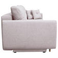 SCHLAFSOFA Webstoff Rosa  - Buchefarben/Rosa, KONVENTIONELL, Holz/Textil (220/90/95cm) - Carryhome
