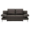 SCHLAFSOFA Dunkelbraun Echtleder  - Chromfarben/Dunkelbraun, Design, Leder/Metall (200/85/90cm) - Novel