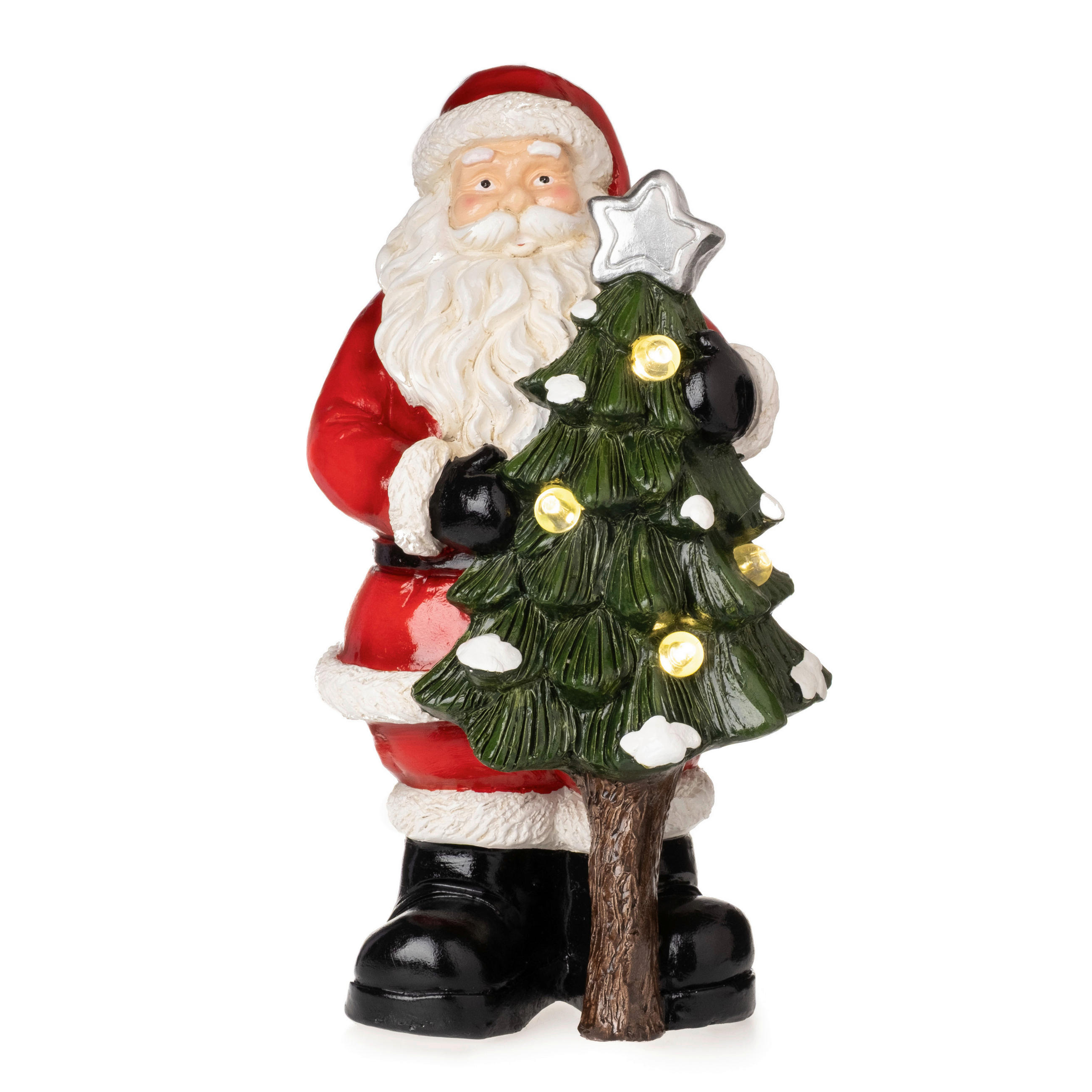 WEIHNACHTSMANN - Rot/Weiß, Basics, Stein (22,5/21/40cm)