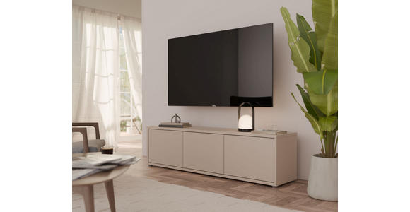 LOWBOARD  in 154,2/42,5/34,9 cm  - Sandfarben/Grau, MODERN, Holzwerkstoff/Kunststoff (154,2/42,5/34,9cm) - Carryhome