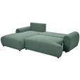 Freisteller von Carryhome ECKSOFA Grün Webstoff.