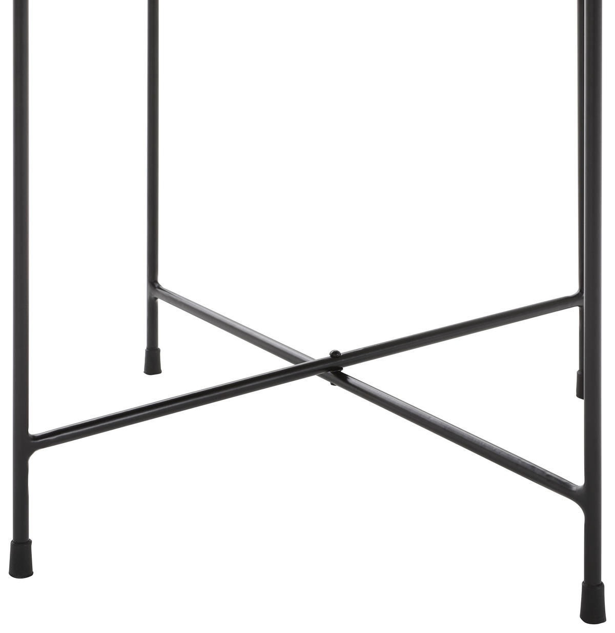 KONFERENČNÍ STOLEK, černá, kov, kámen, 50/50/45 cm - černá, Design, kov/kámen (50/50/45cm) - Livetastic