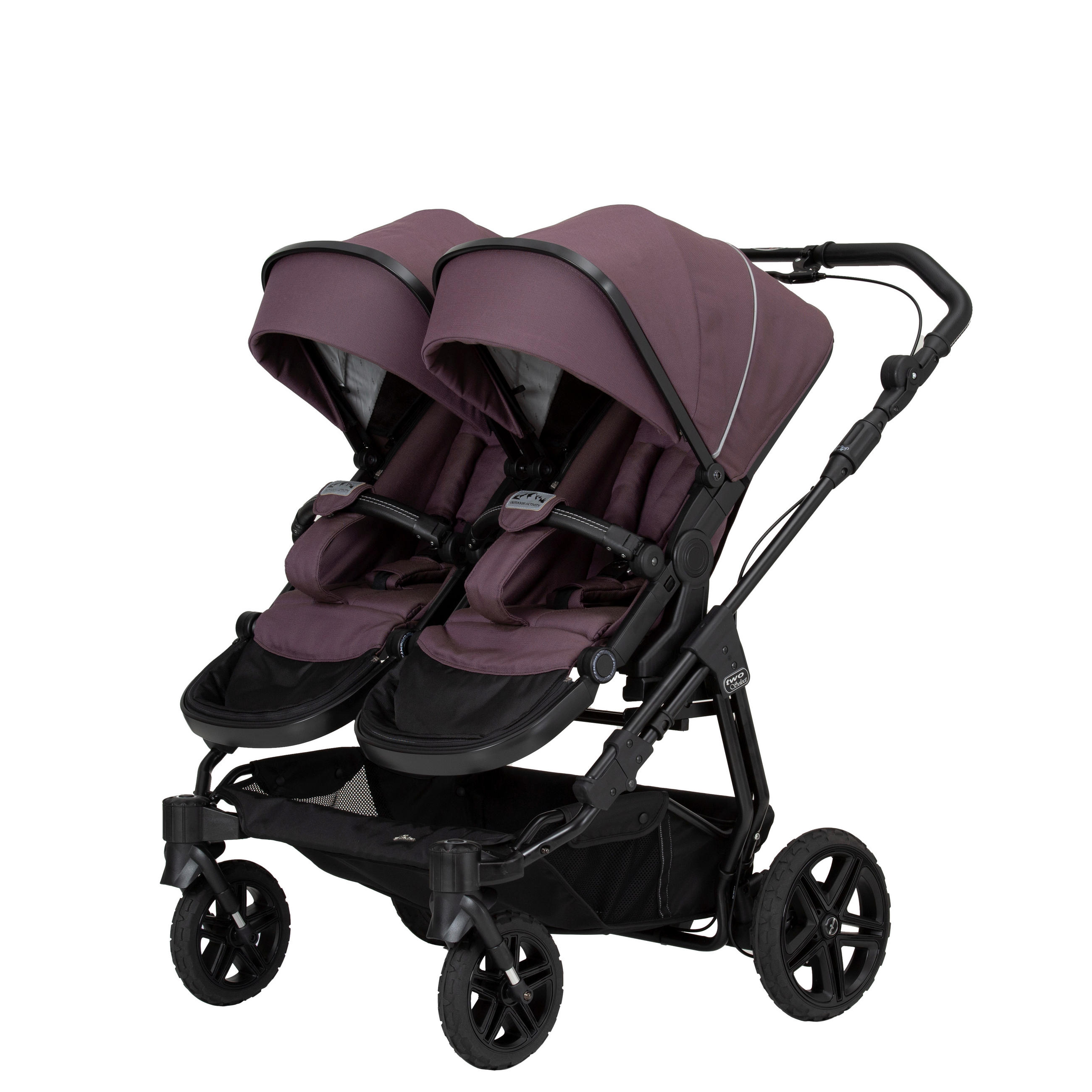 ZWILLINGSWAGEN Outdoor Activitiy  - Aubergine, Basics, Textil (86/79/114cm) - Hartan