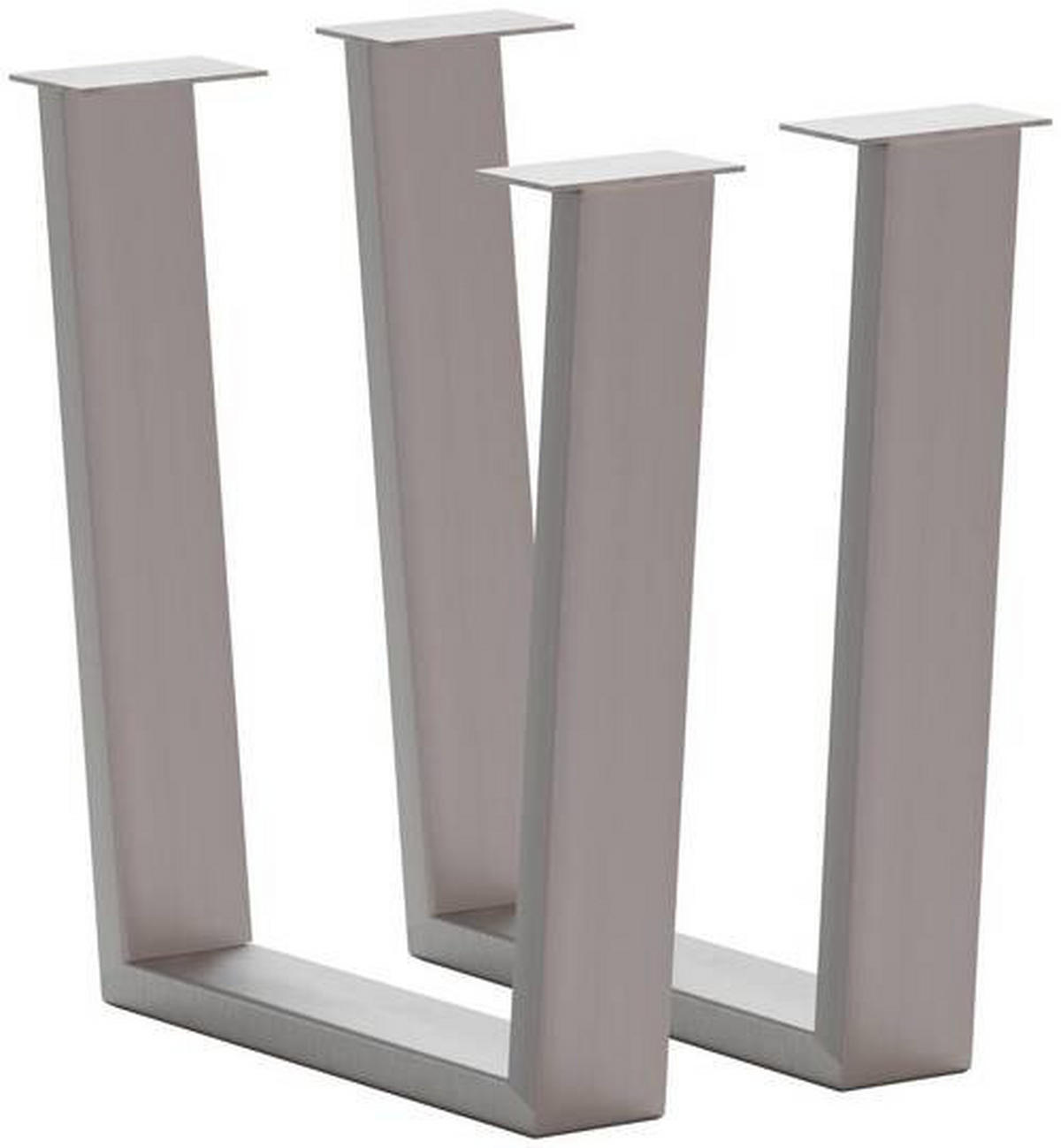 TISCHGESTELL in Metall 73/17/74 cm   - Edelstahlfarben, Design, Metall (73/17/74cm) - Waldwelt