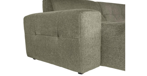 ECKSOFA Salbeigrün Webstoff  - Salbeigrün/Schwarz, KONVENTIONELL, Kunststoff/Textil (295/157cm) - Carryhome
