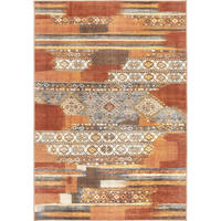 VINTAGE-TEPPICH 160/230 cm CORTEA MYFAR, waschbar Nickelfarben, Greige, Cognac rechteckig  - Greige/Cognac, Design, Kunststoff/Textil (160/230cm) - Lindorug