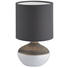LAMPA STOLNÍ - šedá/bílá, Lifestyle, textil/keramika (32cm) LAMPA STOLNÍ - šedá/bílá, Lifestyle, textil/keramika (32cm)
